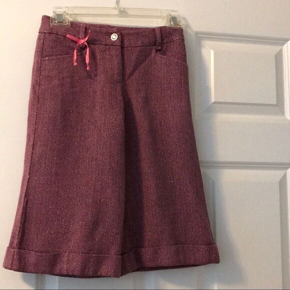 Talbots Herringbone Culottes Girls Size 7 Pink Vintage - Picture 10 of 16